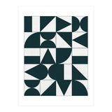 My Favorite Geometric Patterns No.17 - Green Tinted Navy Blue (Print Only) thumbnail