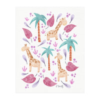 Jungle Giraffes | Pink (Print Only)