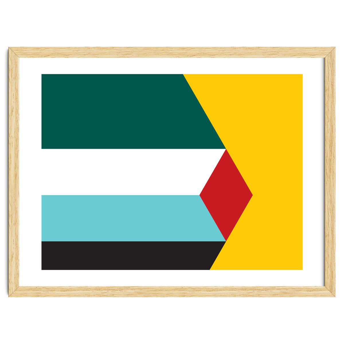 Geometric Shapes No. 43 - yellow & green