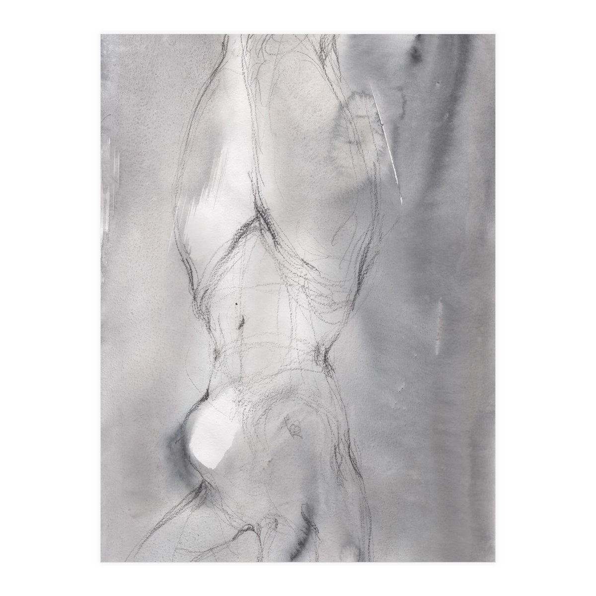 Beautiful erotic drawing of woman. (Print Only)