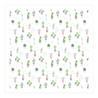 Cacti and plants pattern (Print Only)