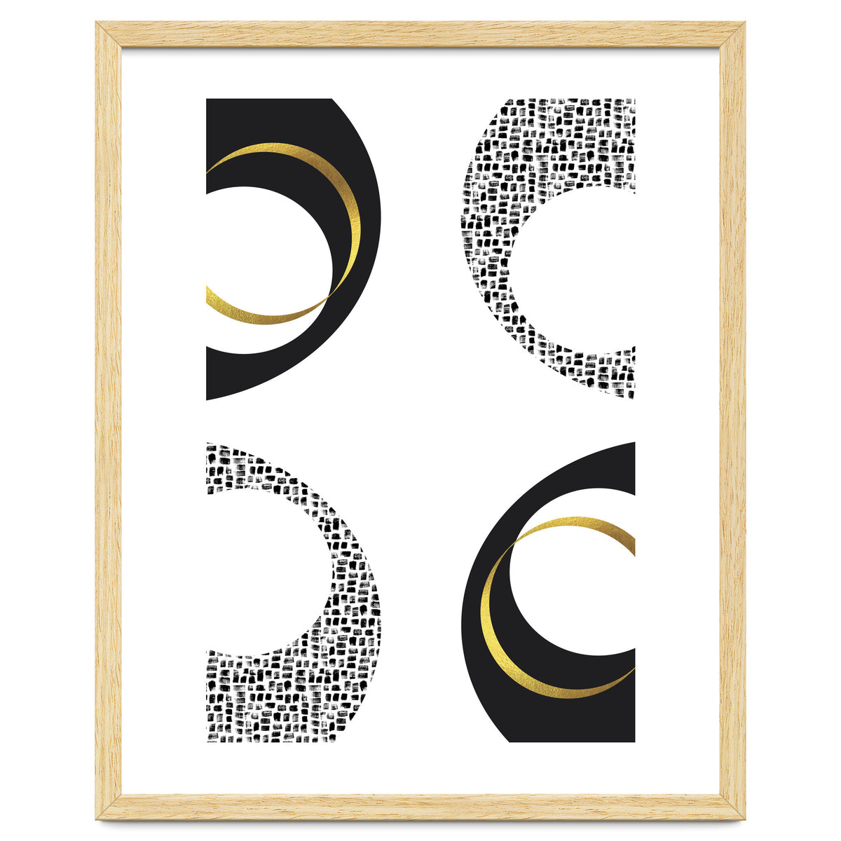 Black & White Abstract No. 7 | gold