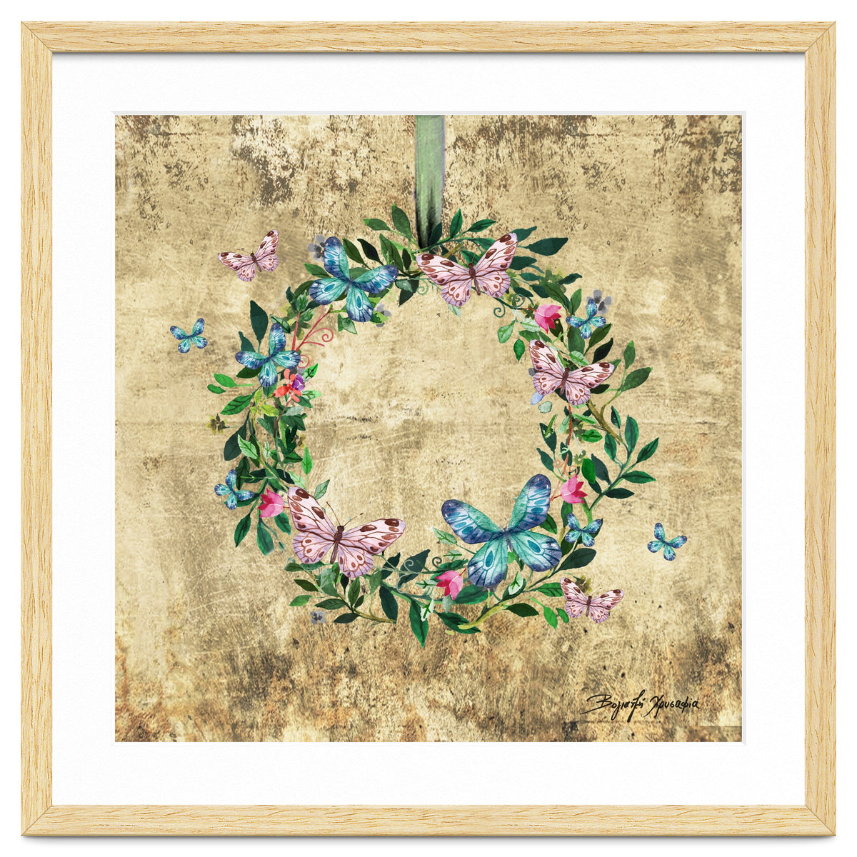 Wreath #Flowers & Butterflies#Royal collection