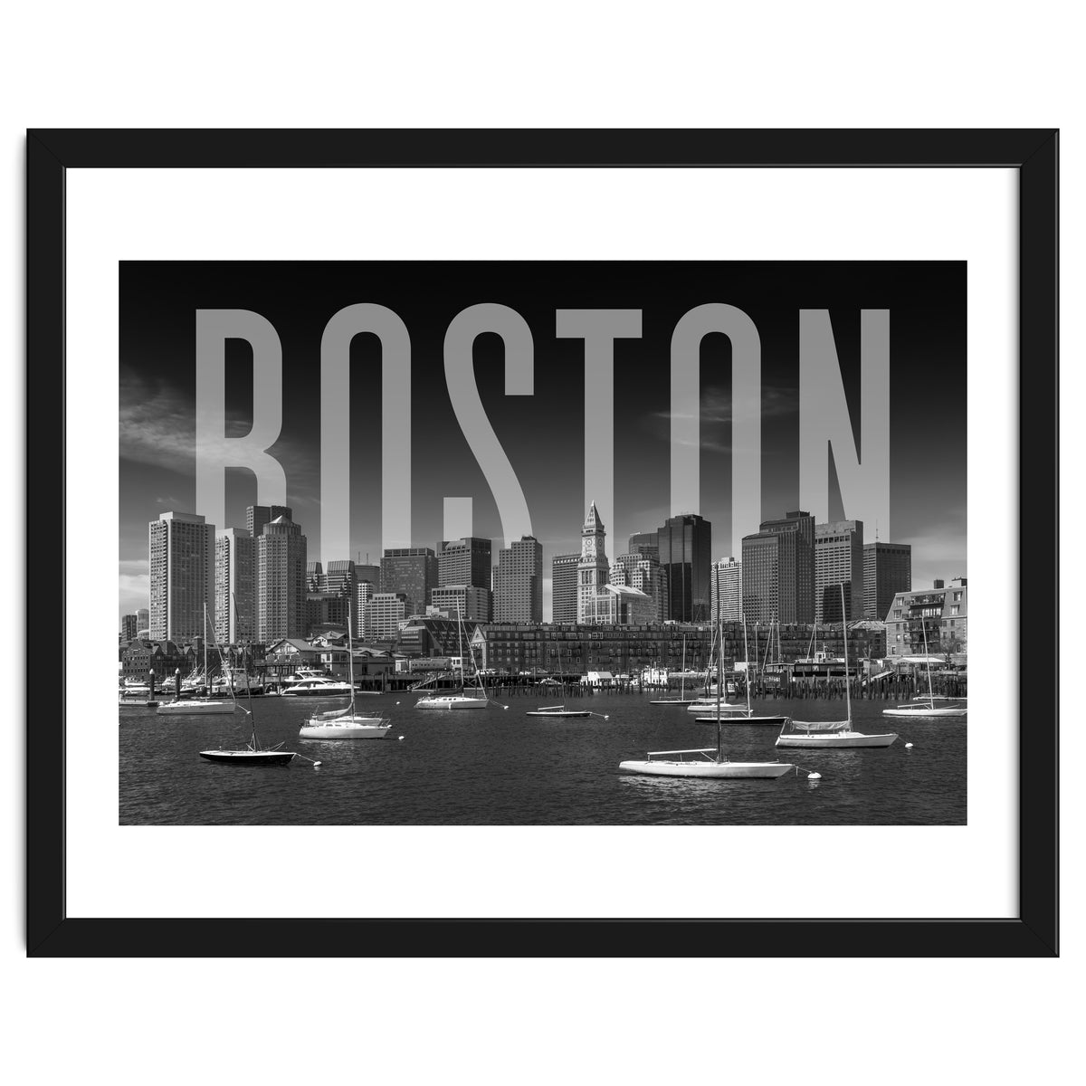 BOSTON Skyline | Monochrome