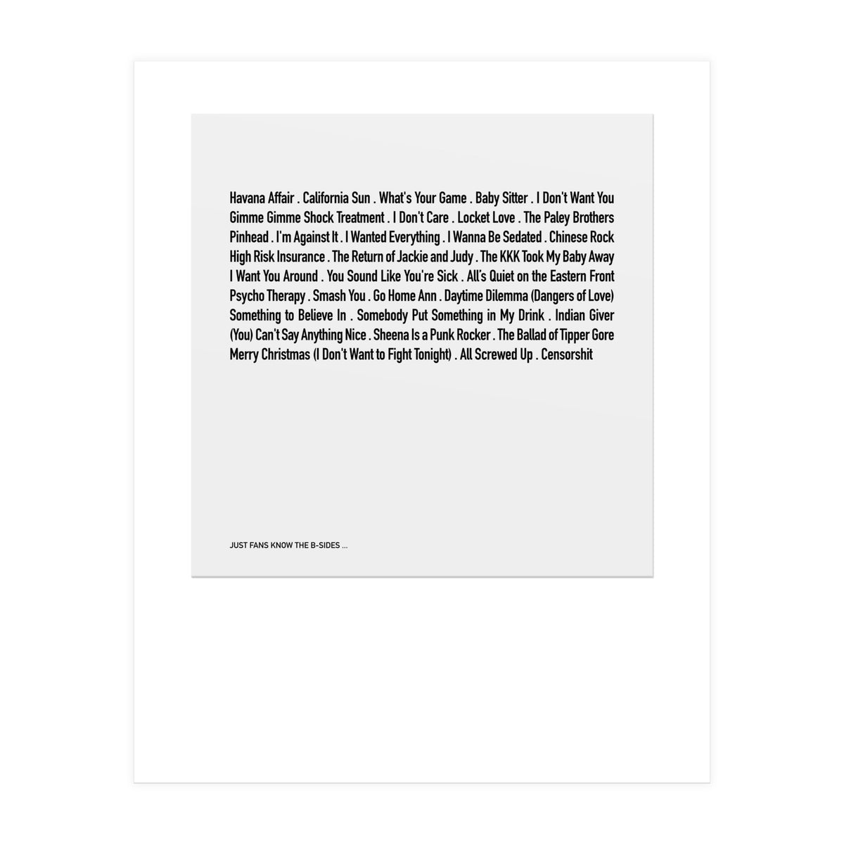 JUST RAMONES (Print Only)