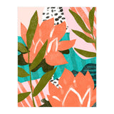 Forever in My Garden | Abstract Botanical Nature Plants Floral Painting | Quirky Modern Contemporary (Print Only) thumbnail