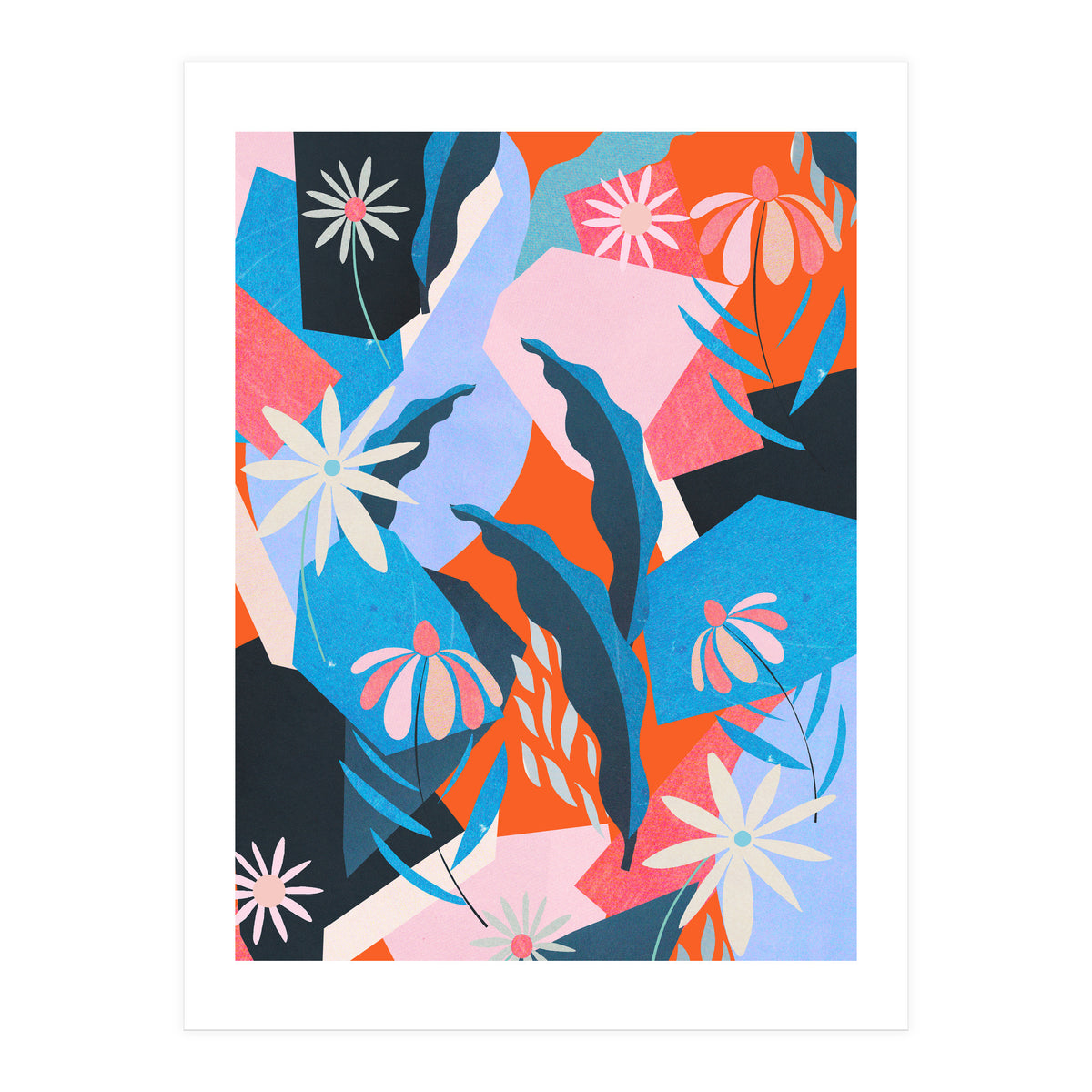 Blue, orange and pink (Print Only)