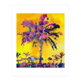 Purple Palm with Fish (Print Only) thumbnail