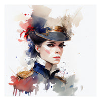 Watercolor Napoleonic Soldier Woman #1 (Print Only)