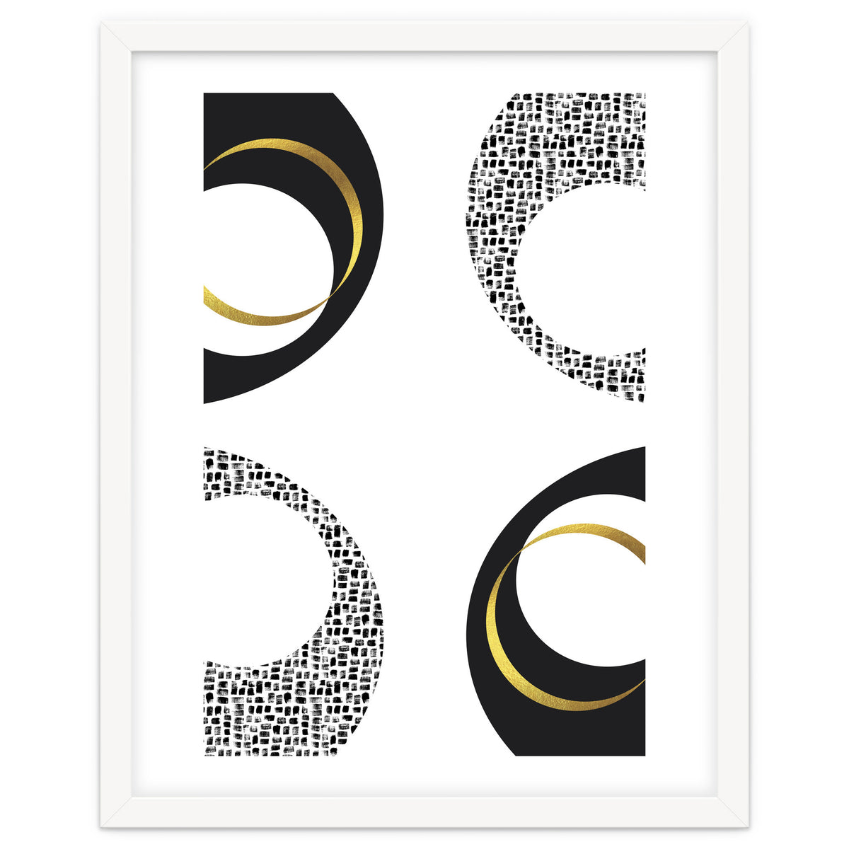 Black & White Abstract No. 7 | gold