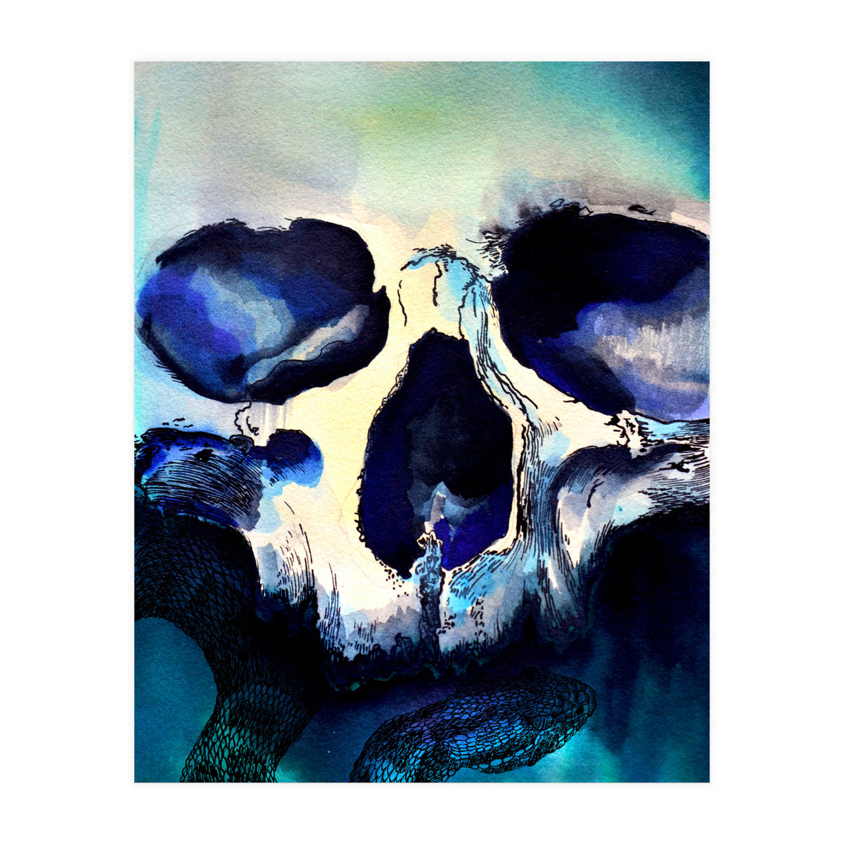 Blue Skull (Print Only)