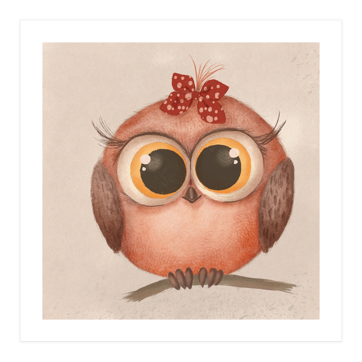 Woodland Nursery - Baby Owl Illustration (Print Only)