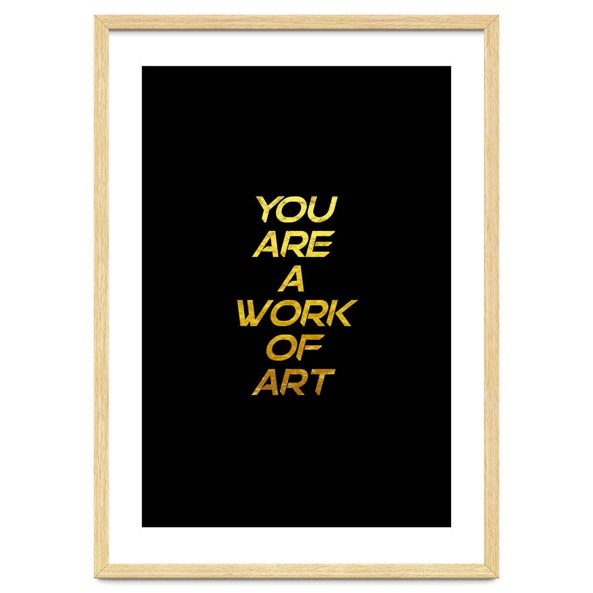 Modern Minimalist Typography You Are A Work Of Art Versión 2
