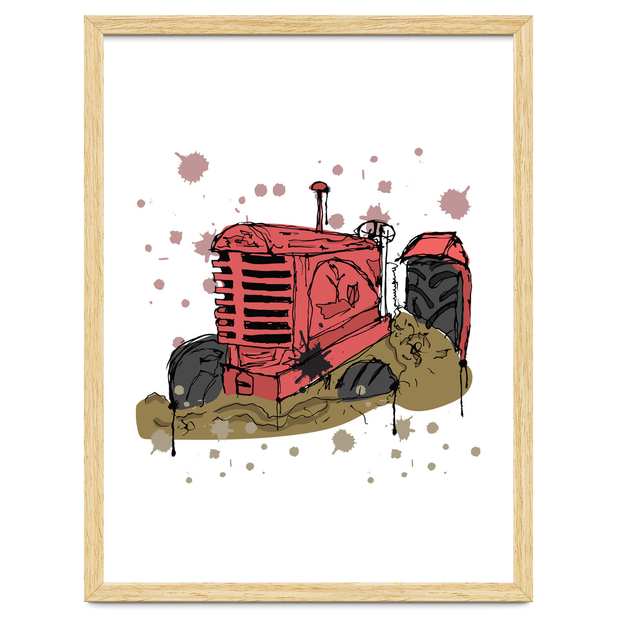 Abandoned tractor sketch