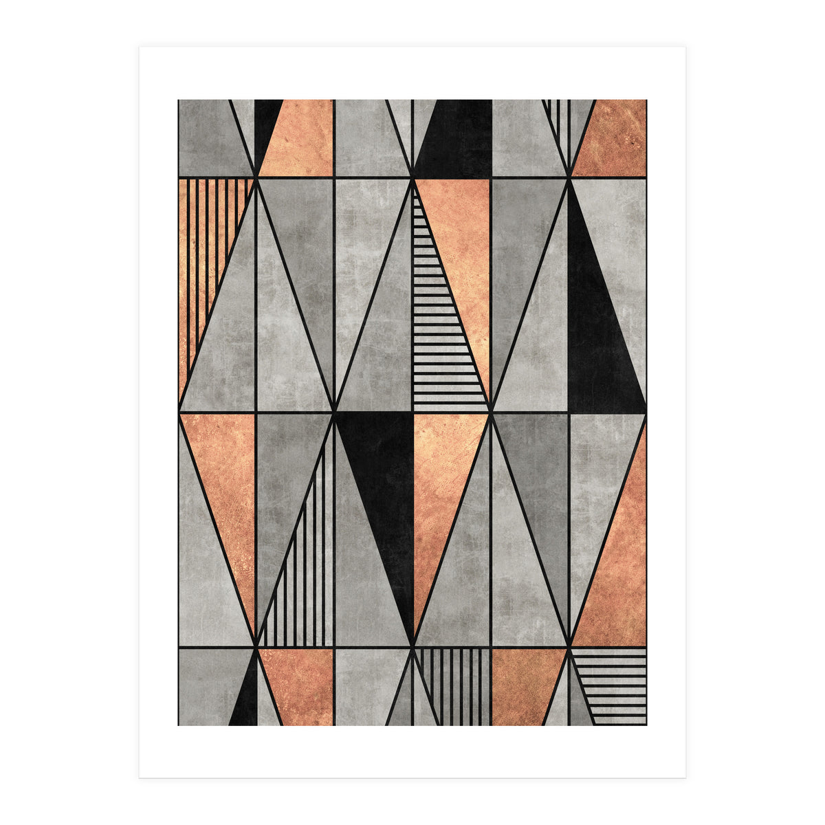 Concrete and Copper Triangles (Print Only)