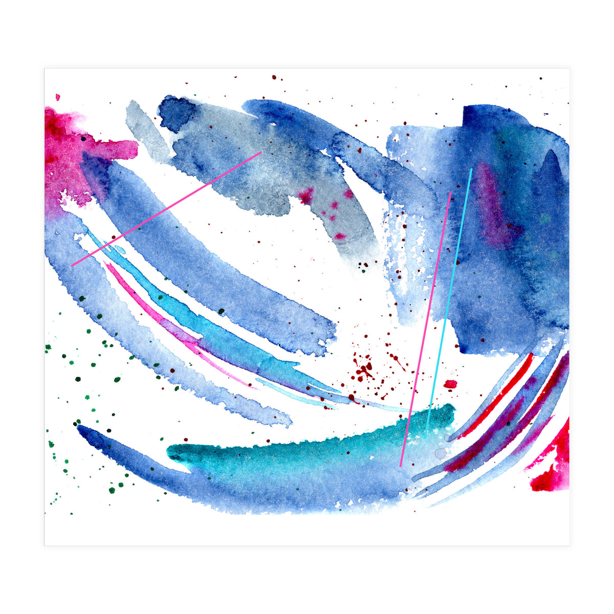 Happiness vibes || watercolor (Print Only)