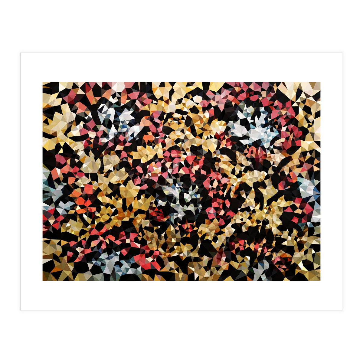 Floral Gold Geometric (Print Only)
