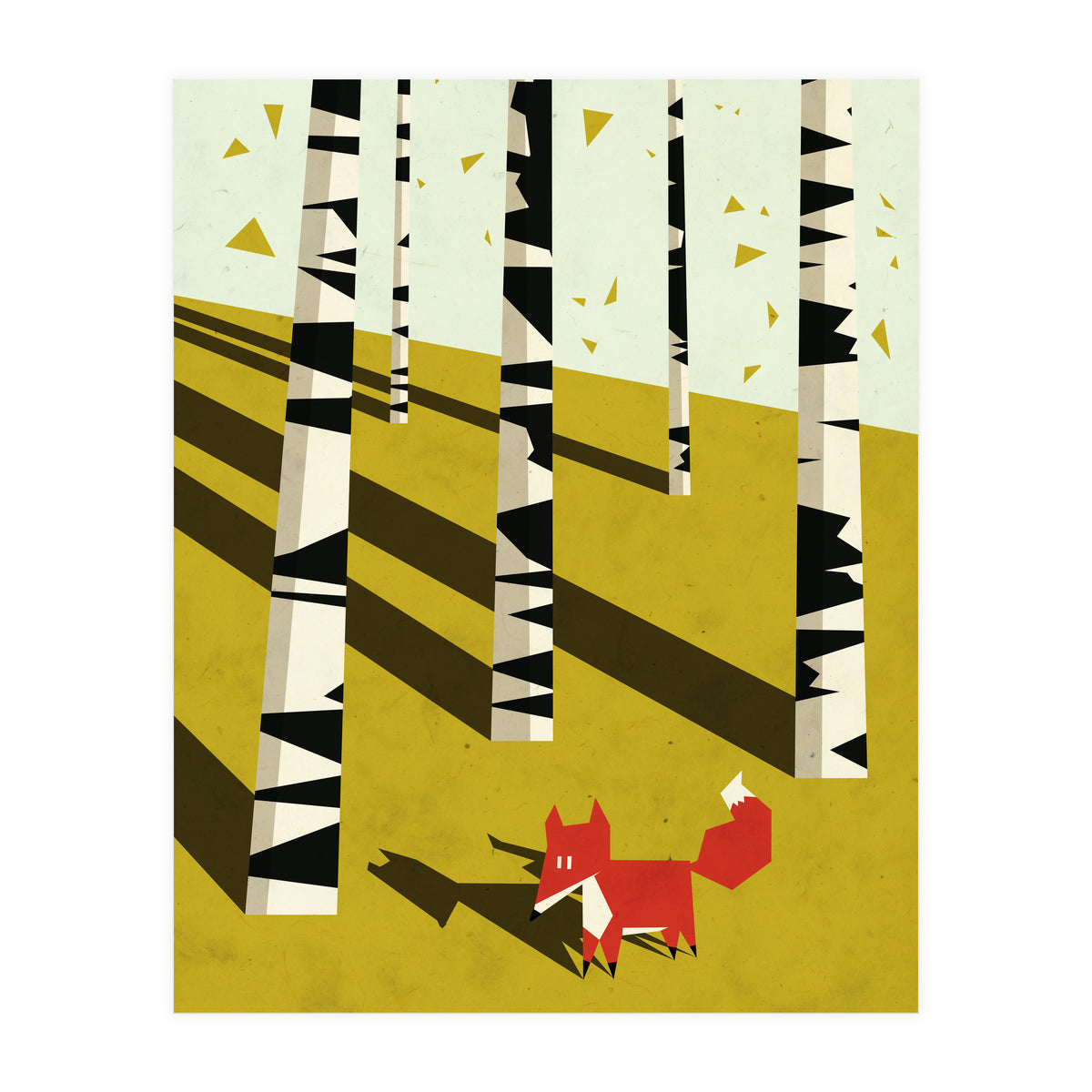 Fox In Birchland (Print Only)