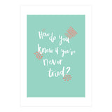 How Do You Know If You've Never Tried  (Print Only) thumbnail