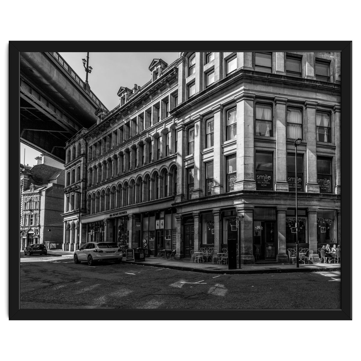 Dene st Newcastle monochrome