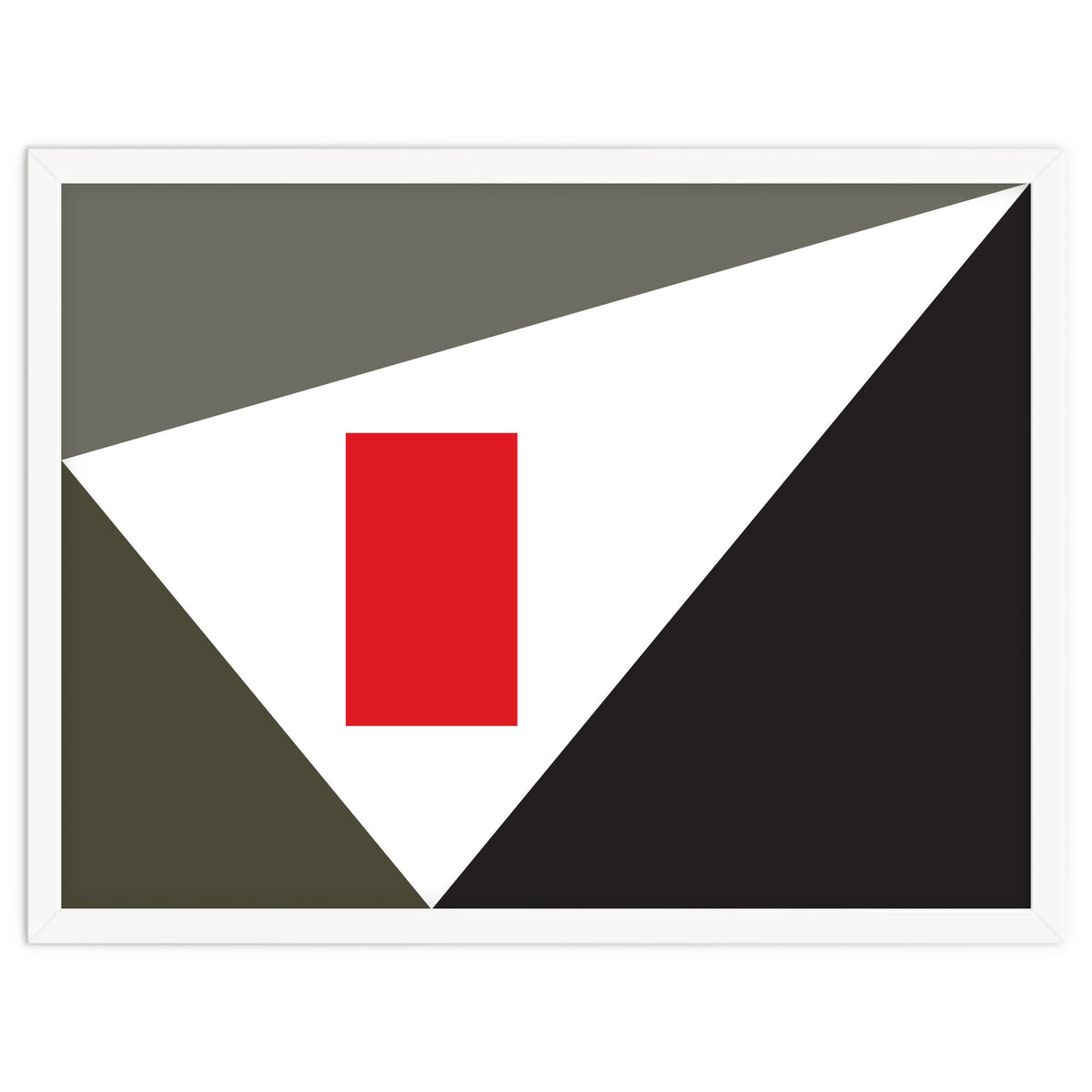 Geometric Shapes No. 86 - grey & red