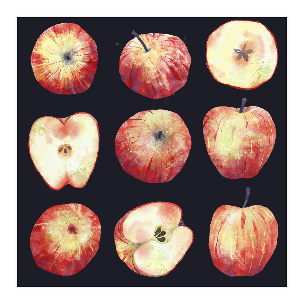 Apples Dark (Print Only)