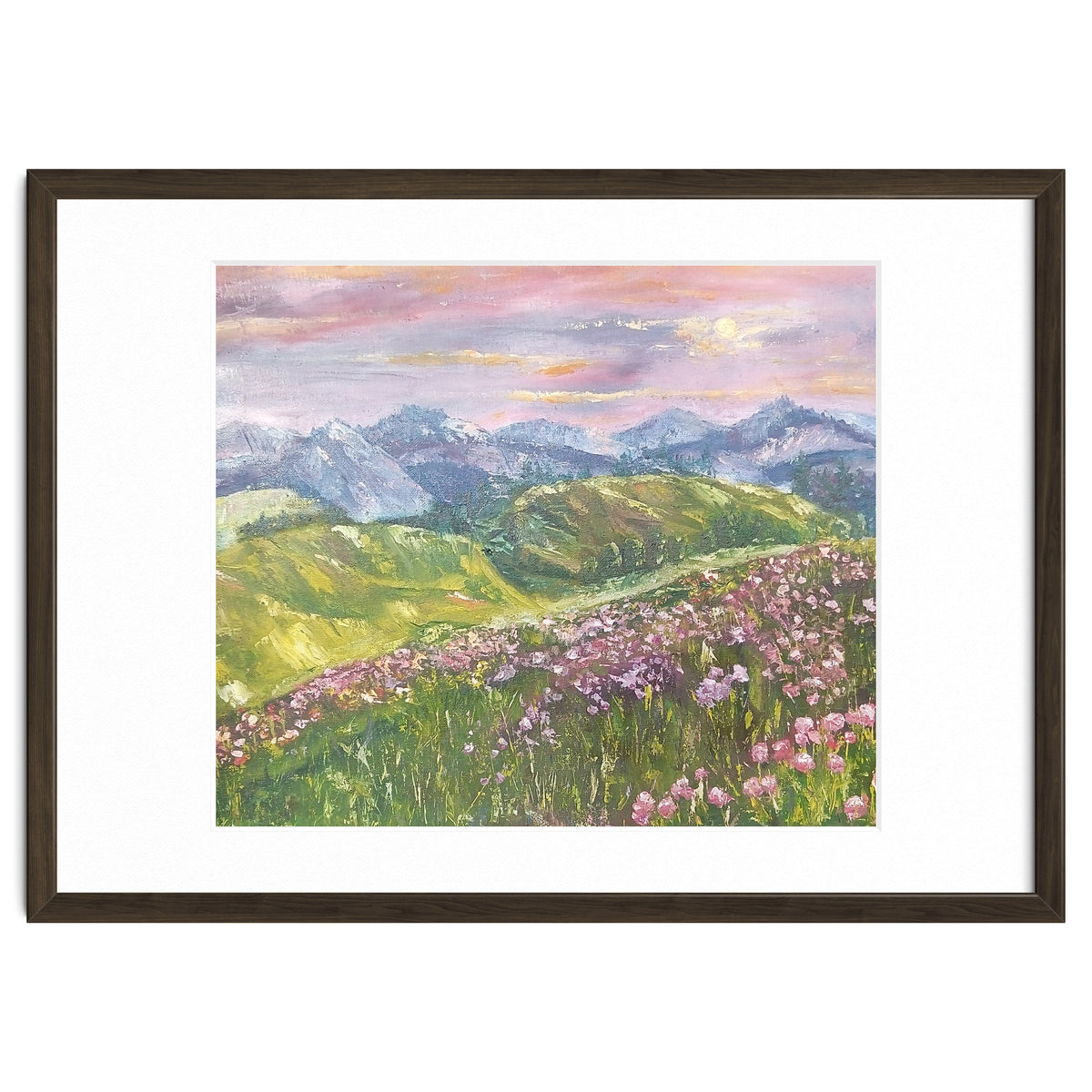 Sunset in the mountains