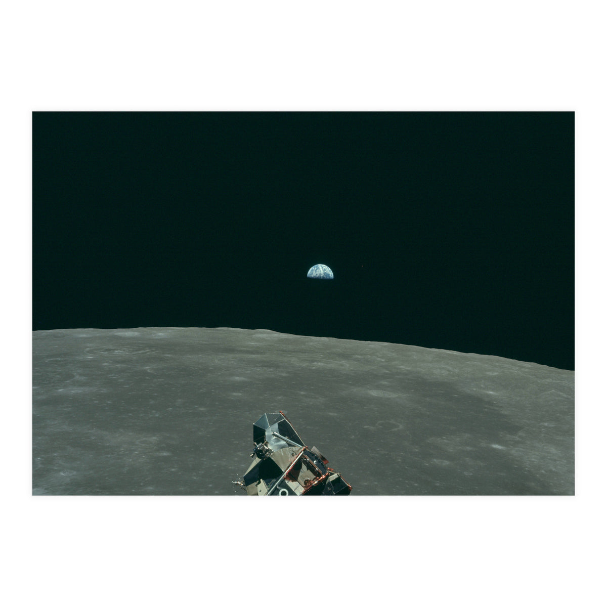 Earth, Moon And Lunar Module, As11 44 6643 (Print Only)