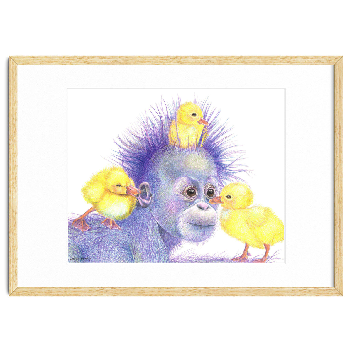 Purple Orangutan and Ducks