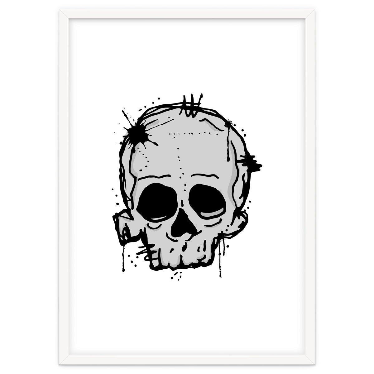 Skull scribble sketch