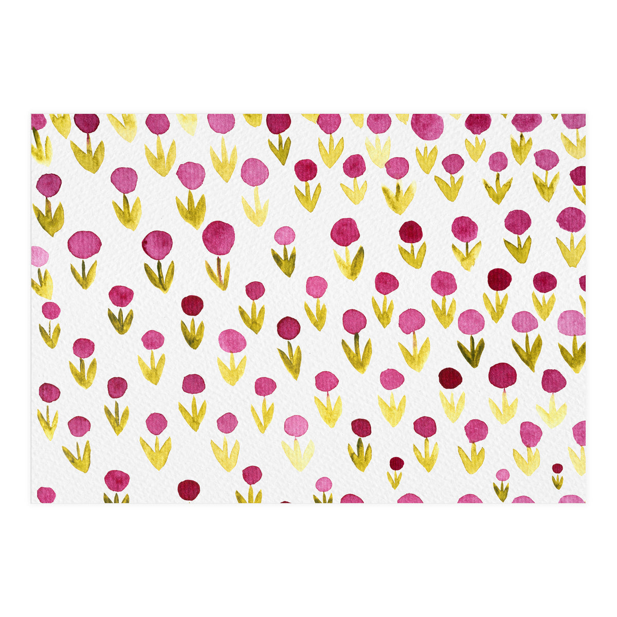 Small abstract watercolor flowers (Print Only)