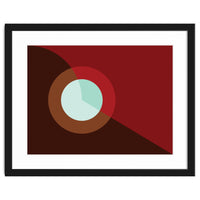 Geometric Shapes No. 2 - deep reds & turquoise