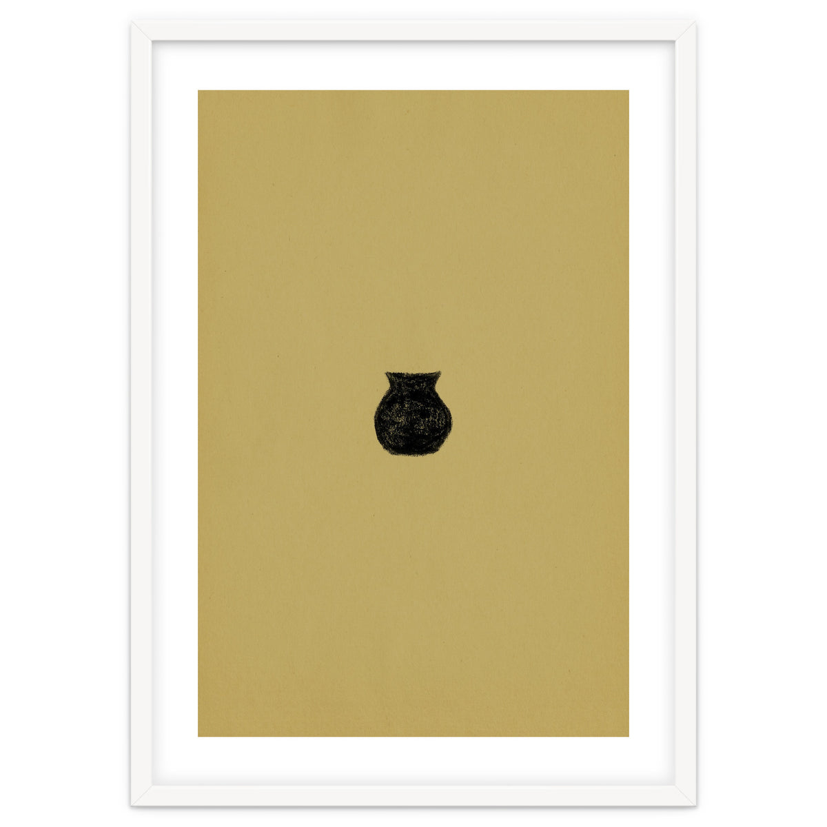 Olive green and black crock