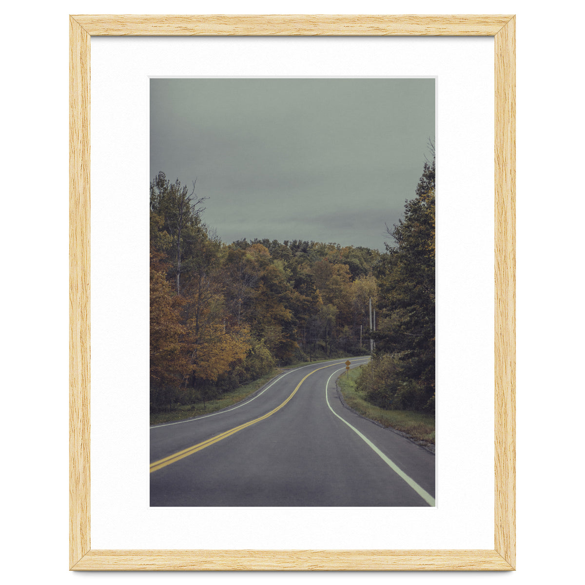 Fall Road in Upstate New York