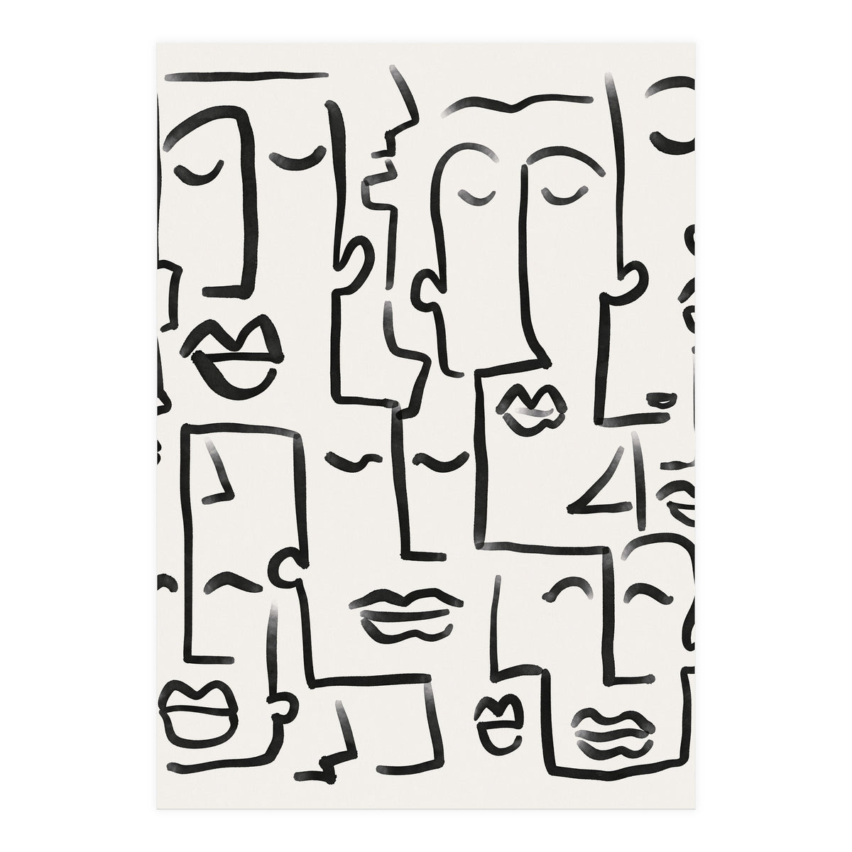 Faces Drawing (Print Only)