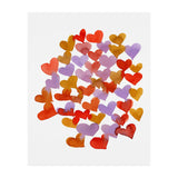 Watercolor melting hearts - retro (Print Only) thumbnail