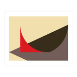 Geometric Shapes No. 6 - brown, beige & red (Print Only) thumbnail