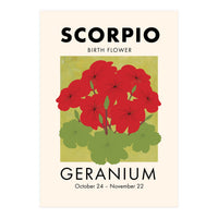 Scorpio Birth Flower Geranium (Print Only)
