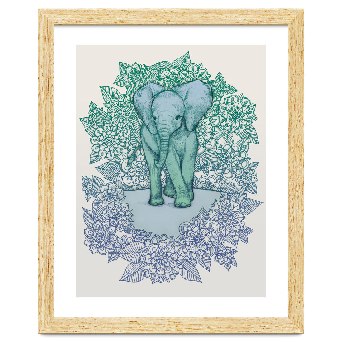 Emerald Elephant in the Lilac Evening