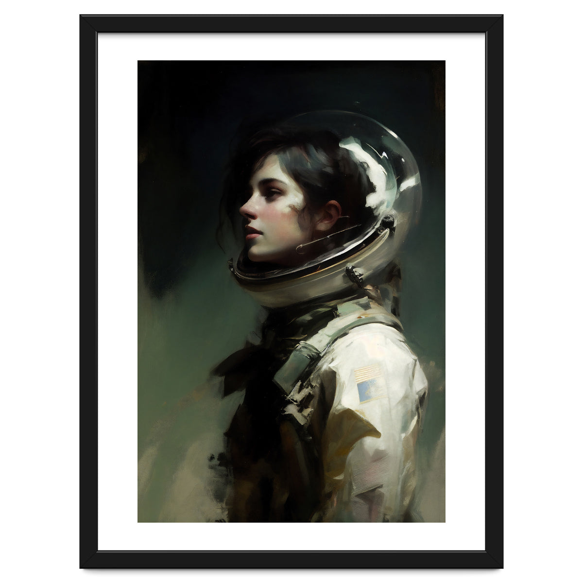 Gothic Astronaut Moody Dark Painting