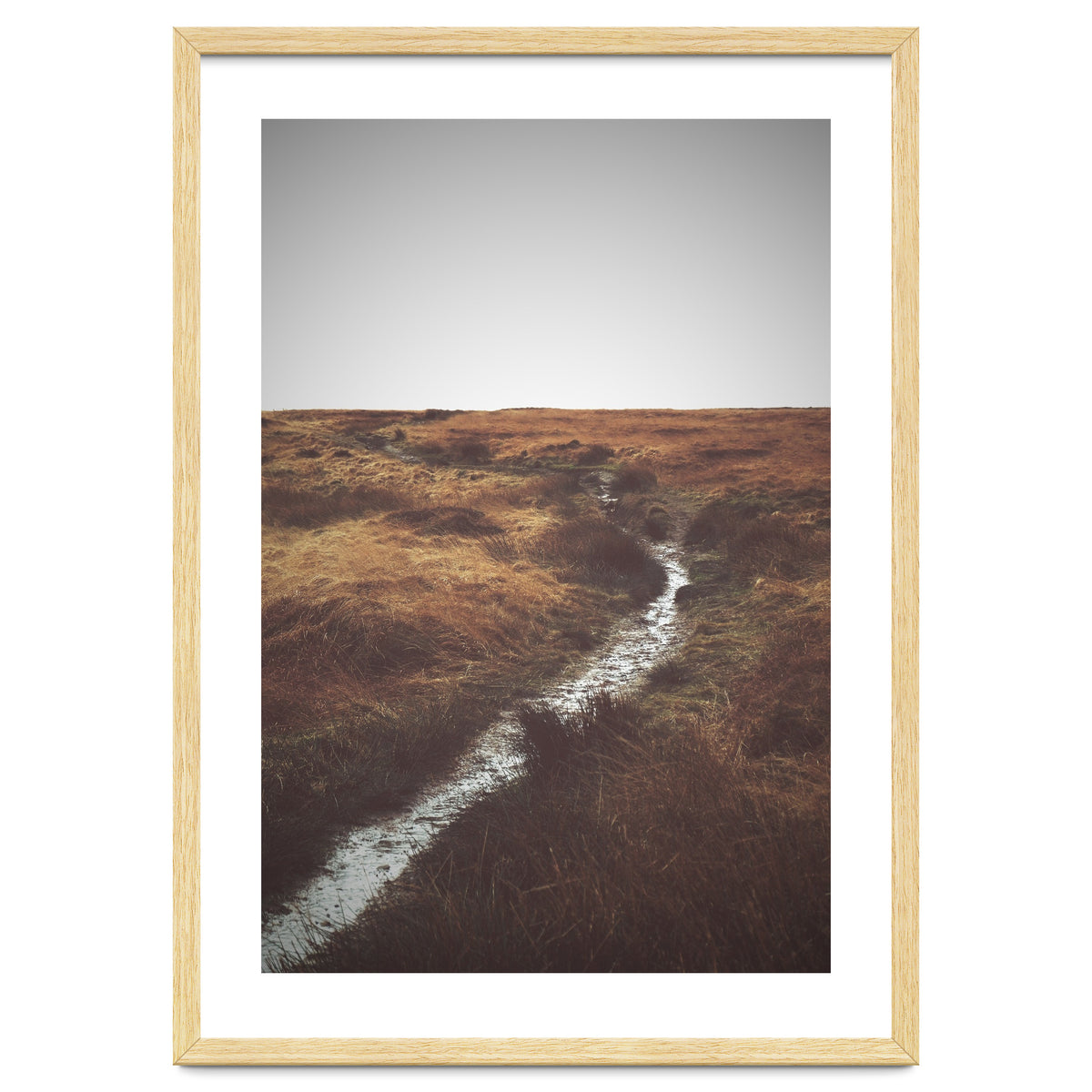 Bleak winter landscape of Saddleworth Moor