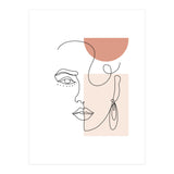 minimal woman face line art (Print Only) thumbnail