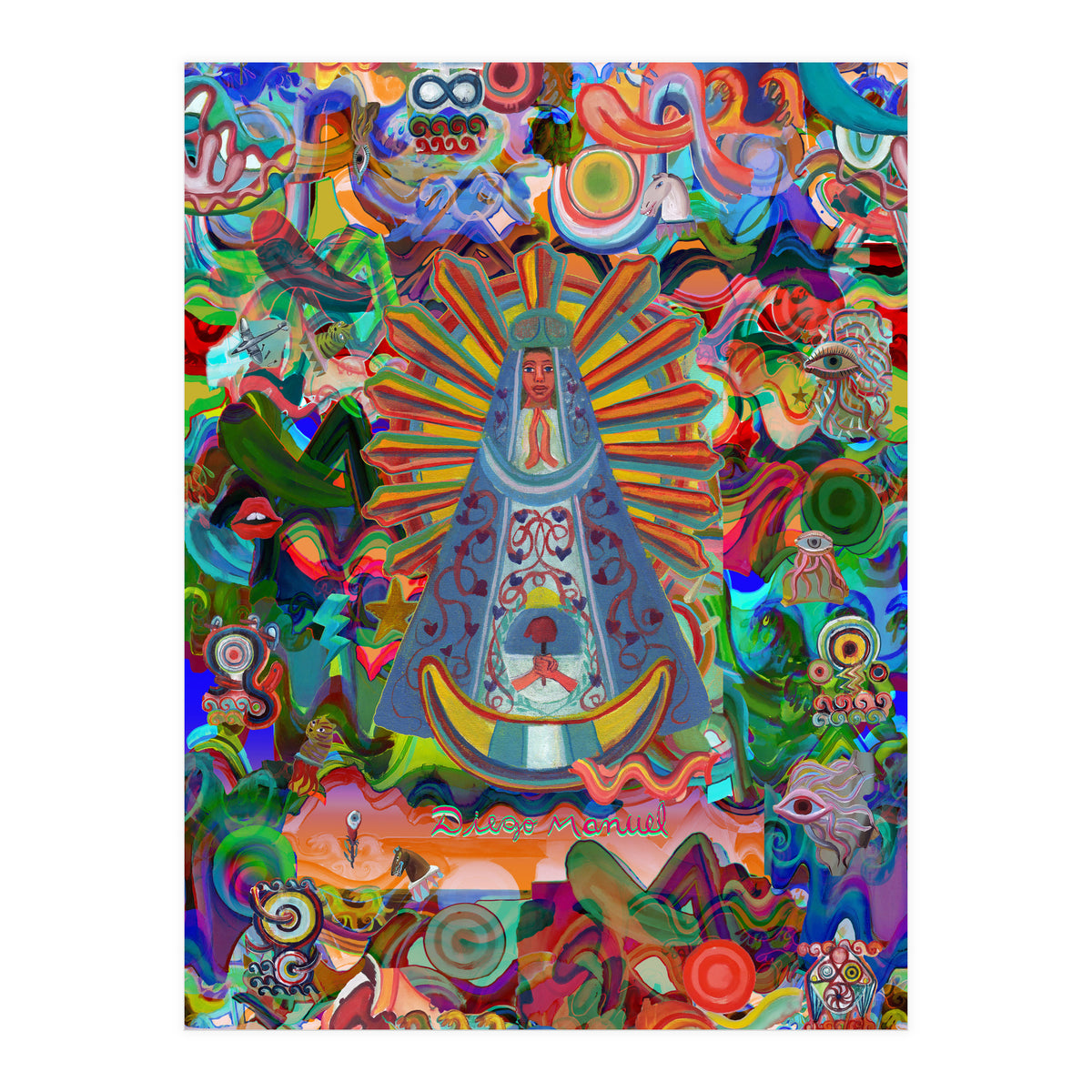 Virgen Y Graffiti 2 (Print Only)