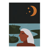 Boho Style Woman At The Lake (Print Only) thumbnail