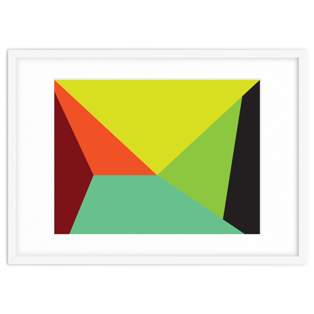Geometric Shapes No. 31 -  yellow, orange & green