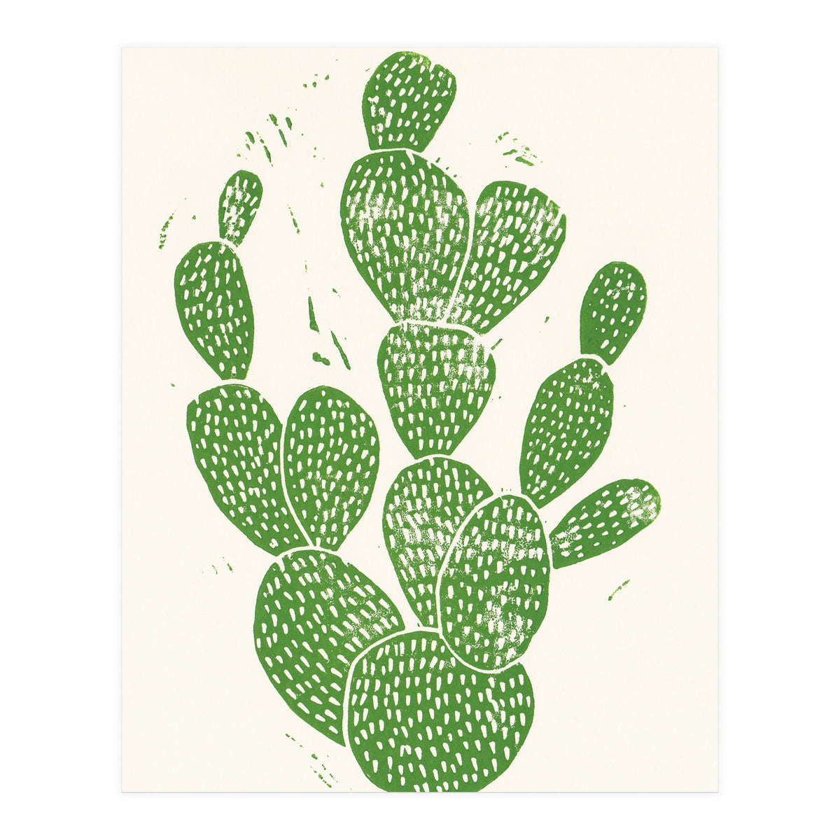 Linocut Cacti #1 (Print Only)
