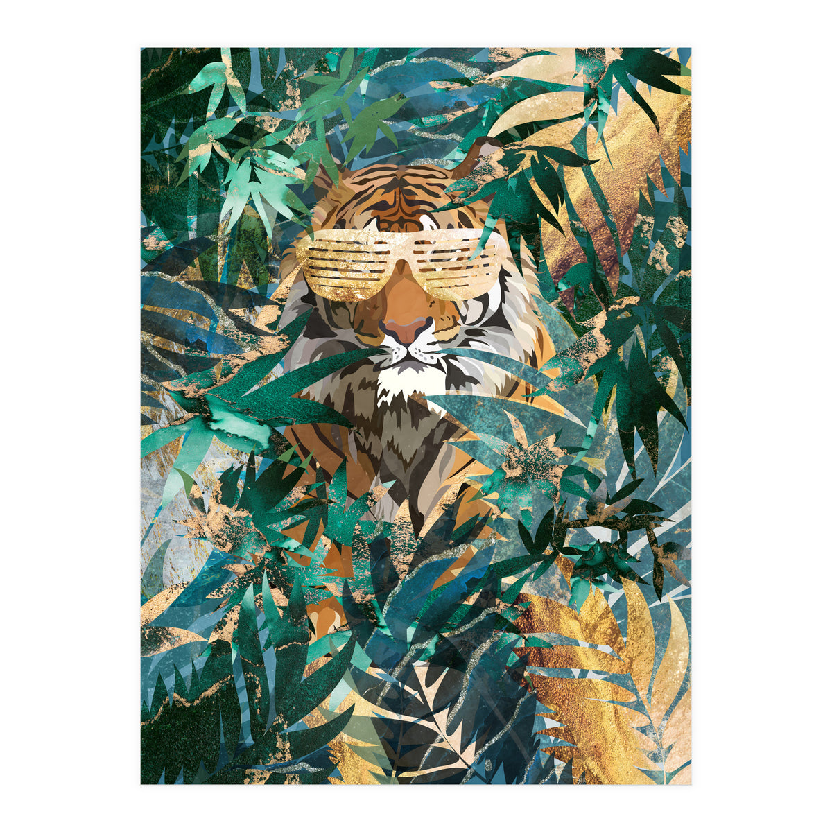 Hip Hop tiger in the tropical jungle (Print Only)