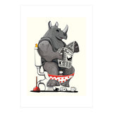 Rhinoceros on the Toilet, Funny Bathroom Humour (Print Only) thumbnail