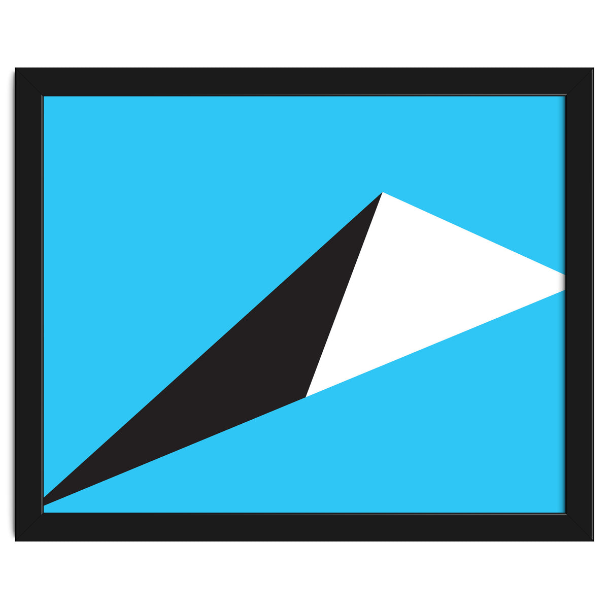 Geometric Shapes No. 70 - sky blue & black