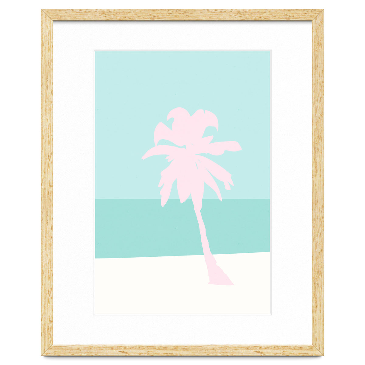 Minimal Palm Tree - Turquoise Coast